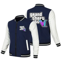 Grand Theft Auto VI Game Men's Baseball Jacket GTA6 Game Street Hip Hop Fashion Big Size Harajuku Casual Baseball Jacket 2