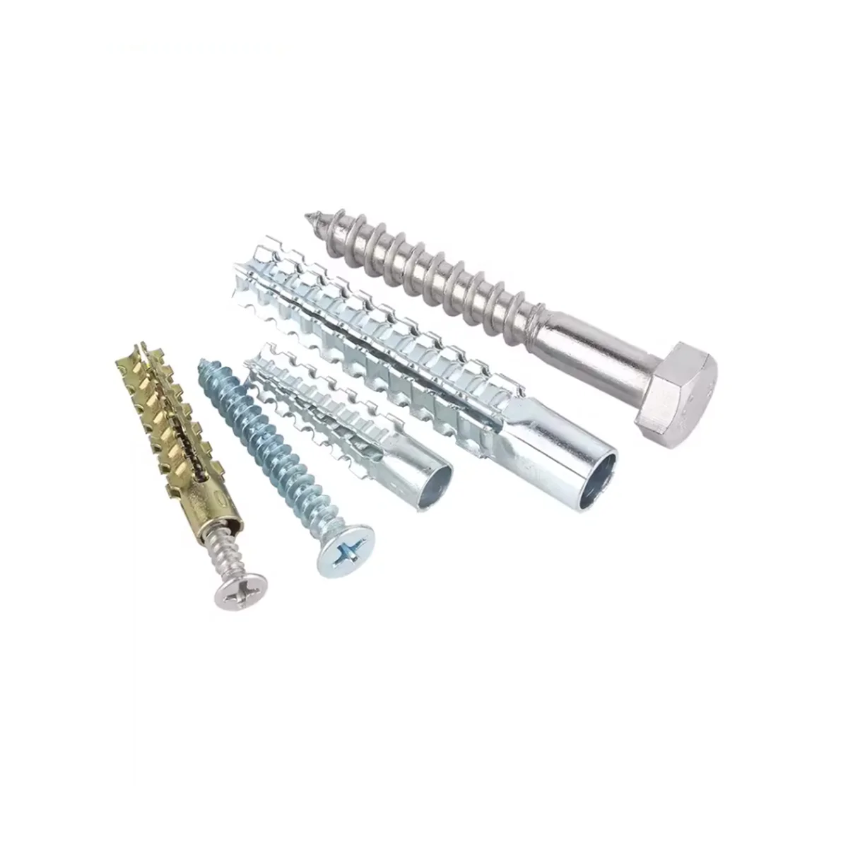 Iron Serrated Gecko Expansion Screw Anti Loosening Cement Wall Hollow Brick Self Tapping Screw M5M6M8M10