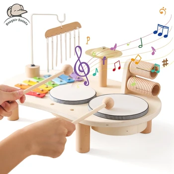 Cloches éoliennes pour bébé, hochet, jouets éducatifs Montessori, Instruments de musique en bois