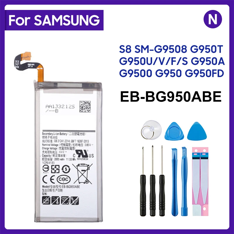 

EB-BG950ABE EB-BG950ABA 3000mAh аккумулятор для Samsung Galaxy S8 SM-G9508 G950T G950U G950V G950F G950S G950A G9500 G950