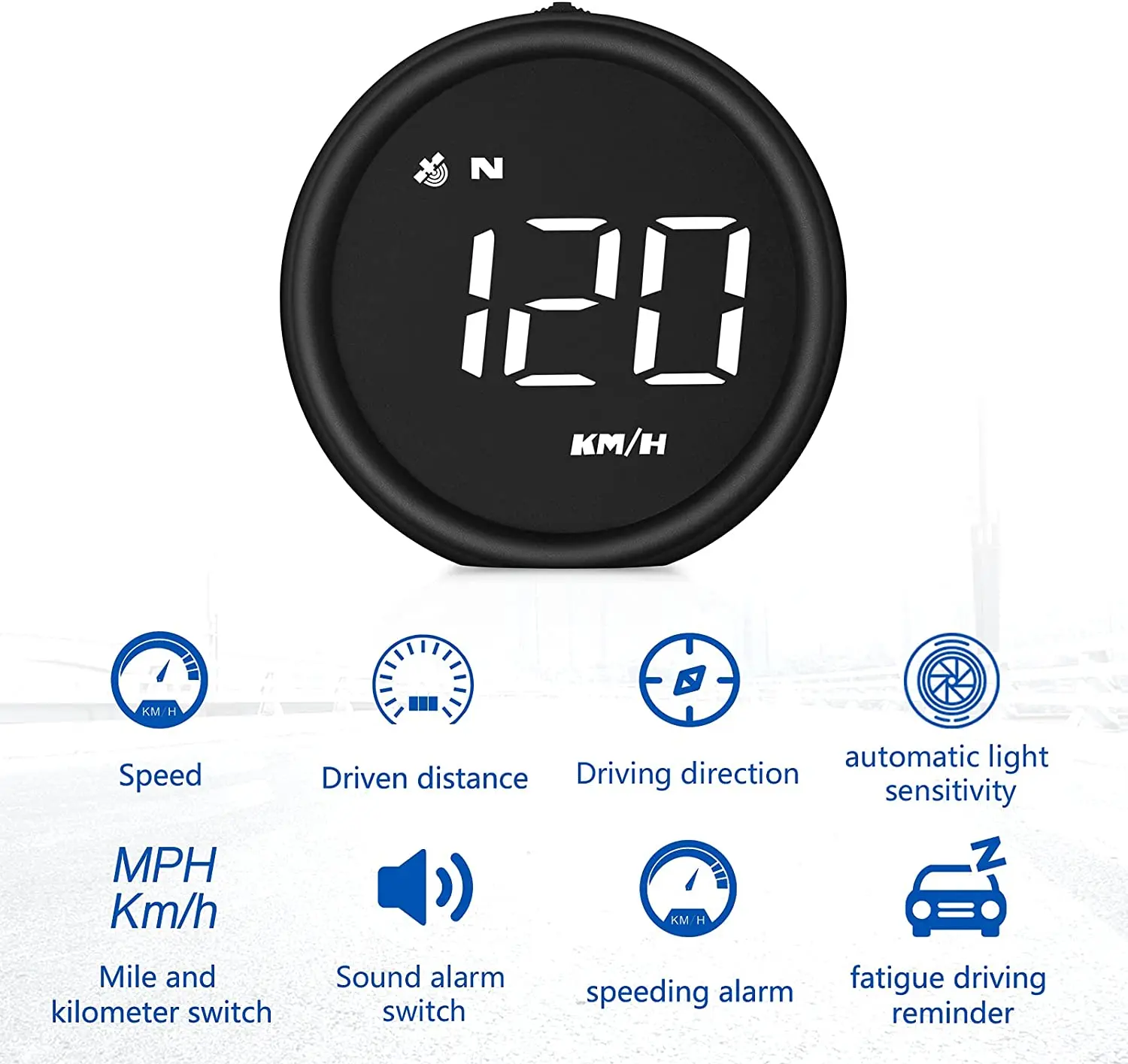  HUD  ÷ GPS KM/H MPH ӵ,   ý,   