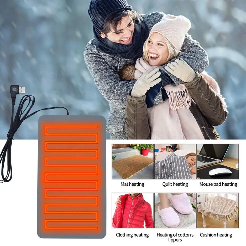 Silicone Heating Pad Thermal Pad Electric Heated Mats Fast Heating Waterproof 3 Adjustable Temperatures Silicone Heat Mat USB