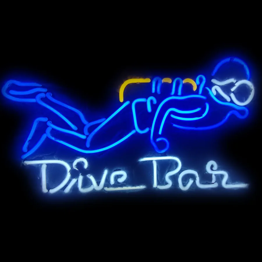 

Diving Neon Signs for Drive Bar Neon Bulb sign Real Glass Tube Decorate Wall neon light maker Signboard Room Decor Windows Lamps