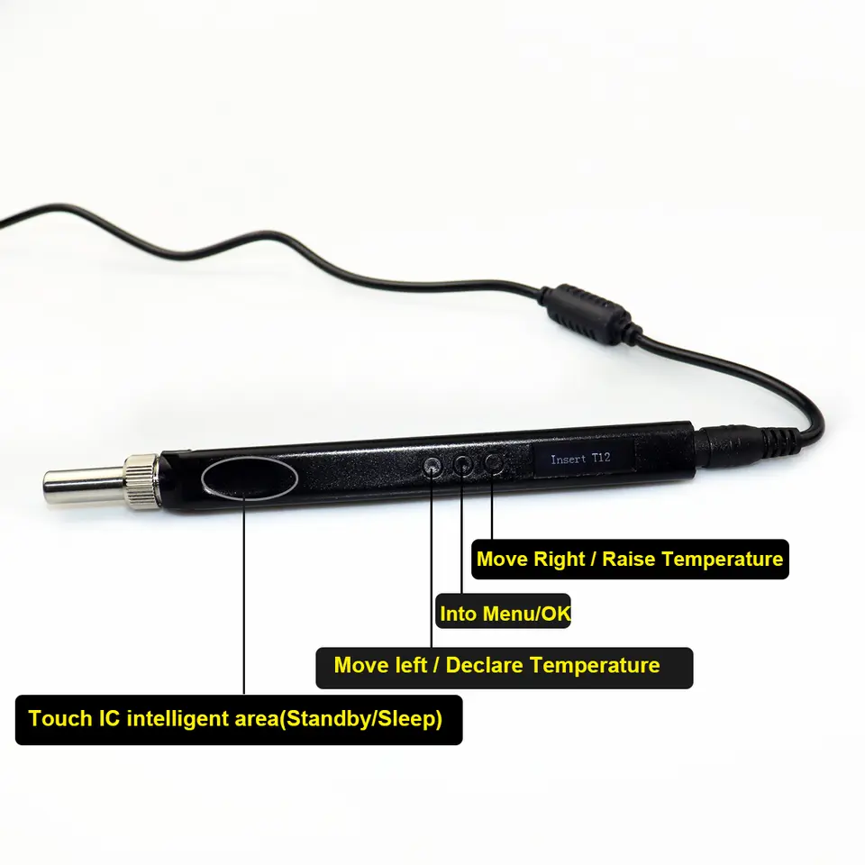 JV100 T12 OLED Mini Electric Soldering Iron Kit PD USB-C Repair Tool Adjustable Temp Portable Solder Welding Station Heat Pencil image 4