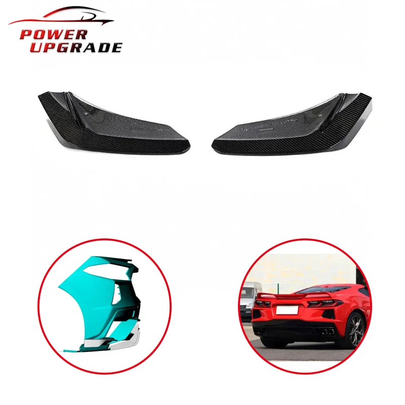 

Power upgrade Style Carbon Fiber C8 Rear Bumper Splitter Rear shunt for Chevrolet Corvette C8 2-Door Targa Top Coupe