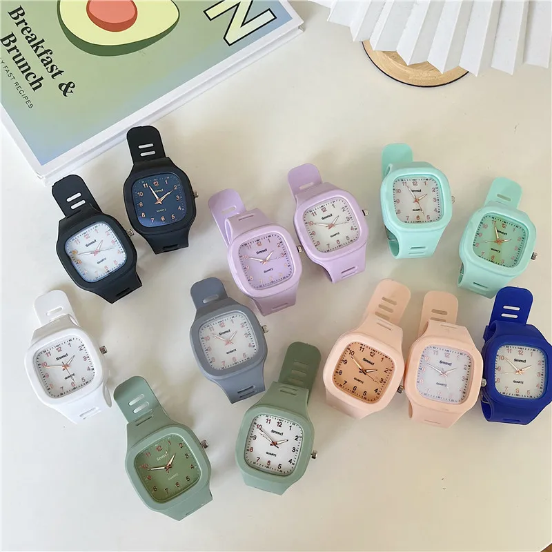 

Ins Style Fashion Square Women Fashion Watches Brand Square Female Quartz Casual Wristwatches Sport Rubber Strap Clock