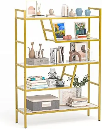 

Adjustable Bookshelf Wood Bookcase with Metal Frame Book Shelf Organizer for Living Room/Bedroom/Study Room,46 Variants Bogg bag
