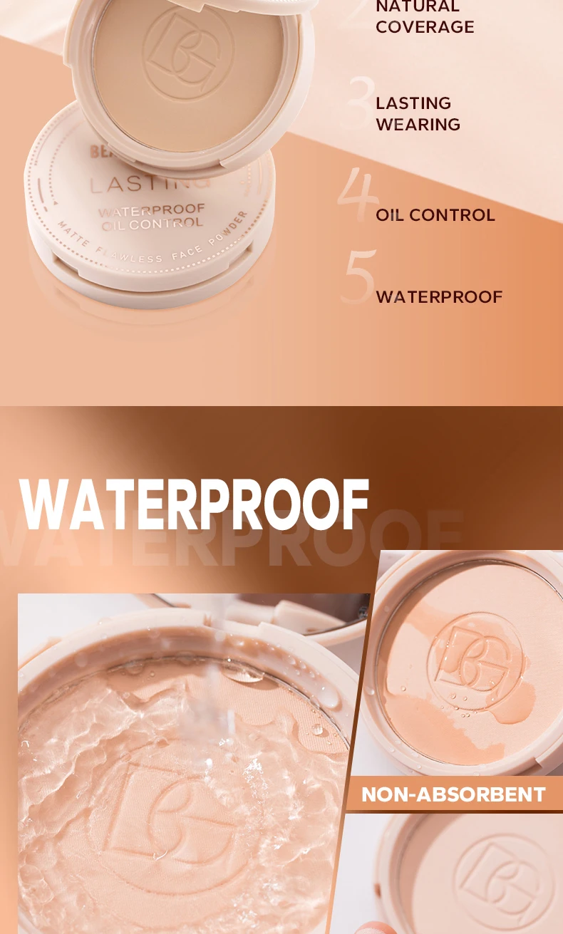 Description Picture 3 of itemBeauty GlazedMatte Setting Compact Powder Natural Silky Oil Control Long-Lasting Waterproof Makeup Cake for a Delicate Finish