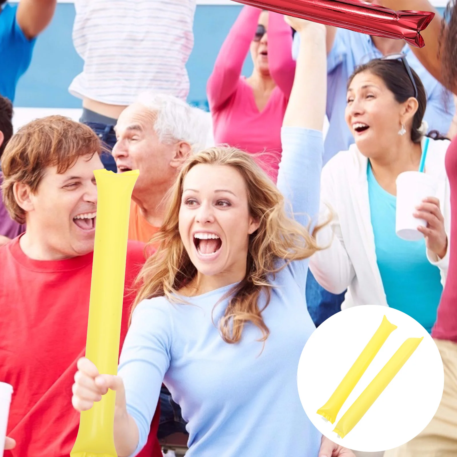 40 Pcs Christmas Cheer Stick Party Favors for Sporting Events Inflatable Sticks
