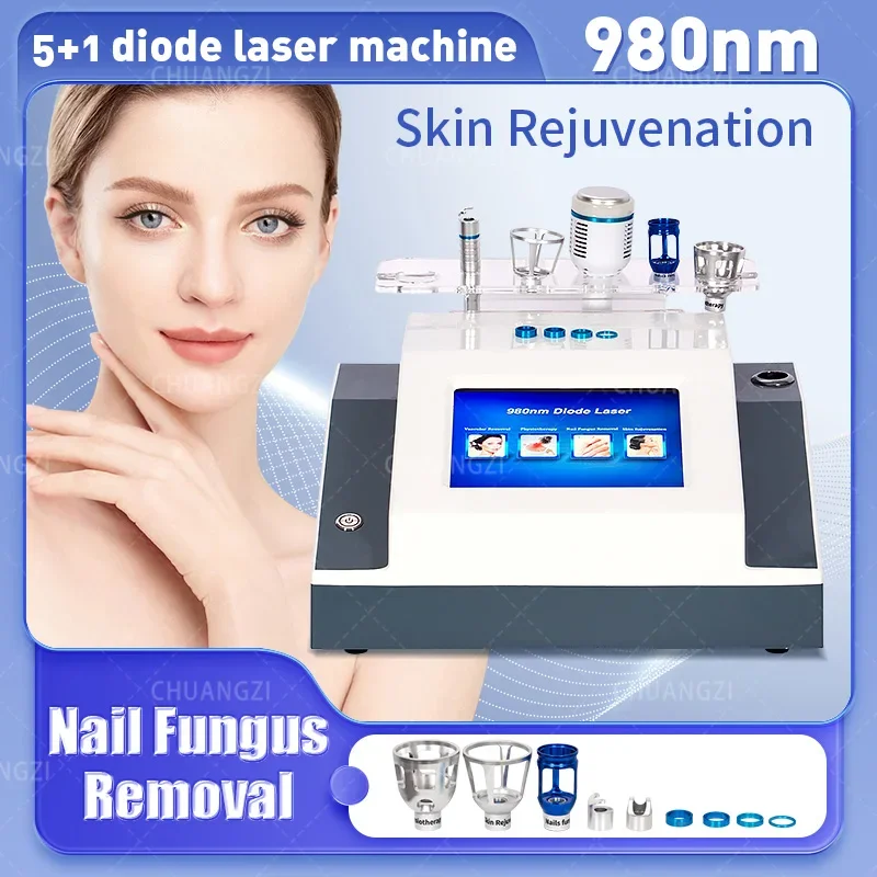 30W 4 in 1 980 nm Diode La-ser Machine for Skin Fungal Infection Image Vascular Vein Removal Nail Fungus Removal Device best nail fungus cure oil sunrise 980nm diode laser nail laser toenail fungus repair pen 980nm vascular removal cellulite