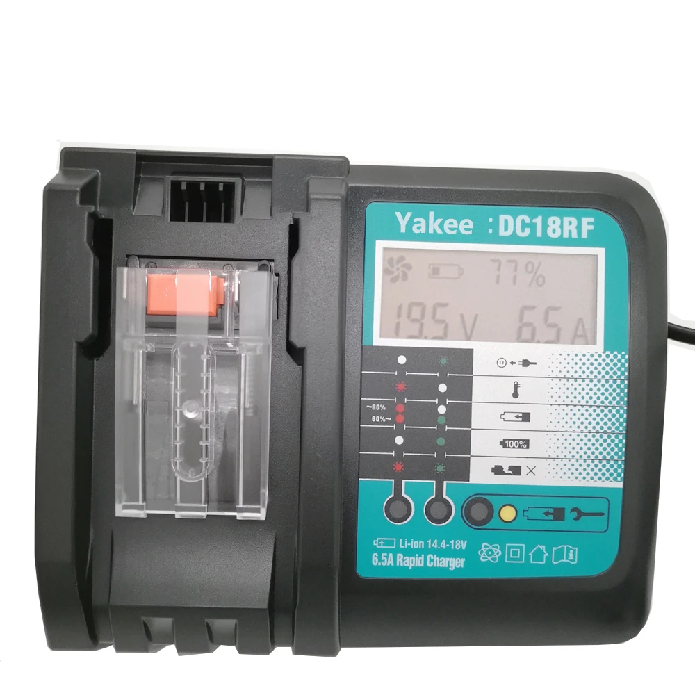 Makita 14.4V 18V Bl1830 Bl1430 BL1860 BL1890 공구 충전기 냉각 팬용 18VRC 배터리 충전기 3A 6A