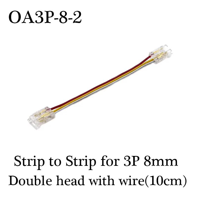 COB LED Wire Connector 5 8 10mm Connection Solderless Mini Buckle FCOB RGB CCT LED Strip Lights 2 3 4 Pin Connector With Wire - Image 21