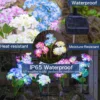 Hydrangea Flower Light LED Solar Outdoor Waterproof Landscape Light Simulation Flower Lamp for Yard Garden House Lawn Decoration 5