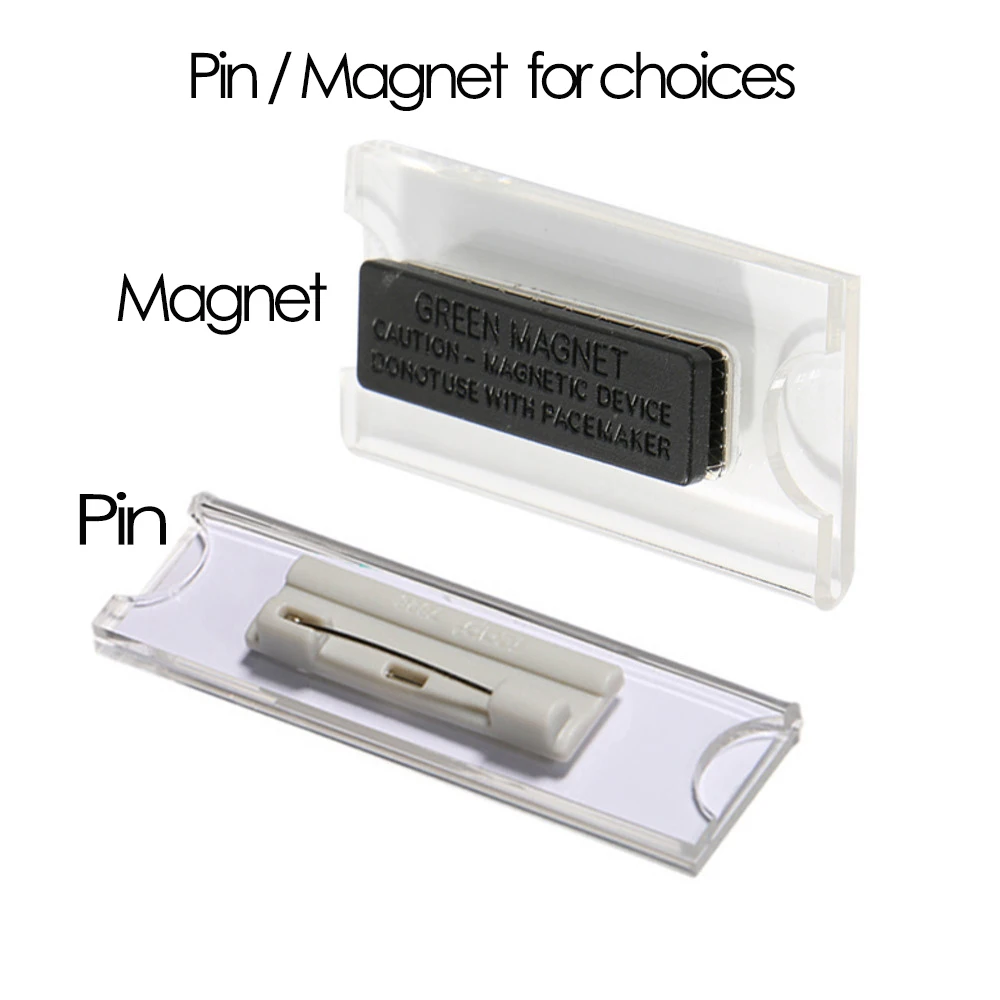 Id Tag Holder Acrylic Card Magnet Badge Fasteners,id tag holder