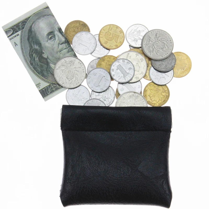Men Dollar Clip Wallet Credit Card Holder PU Leather Small Zipper Coin Purse Money Clip credit card holder,metal money clip,leather coin purse