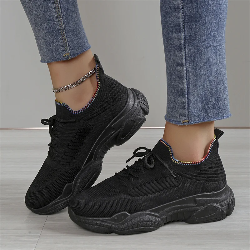 Women's Plus Size Sports Shoes Breathable Mesh Comfortable Men's Running Shoes Casual Fashion Flat Shoes Women's Tennis Shoes