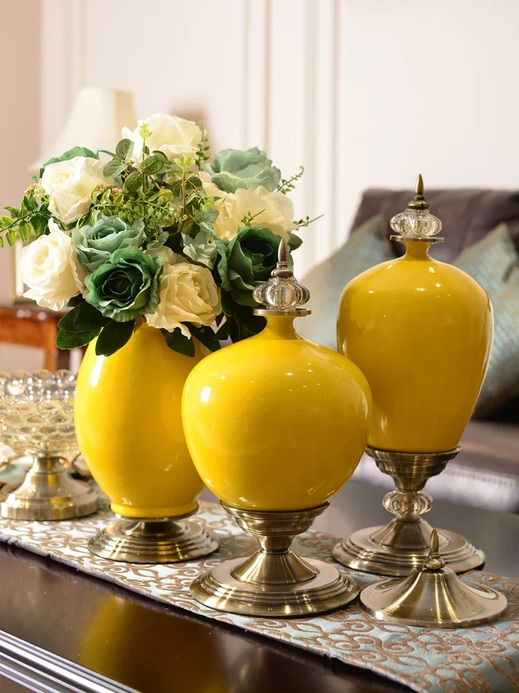 

Decorative home accessories, living room ceramic vase decorations, dining table, flower arrangement, high-end feel