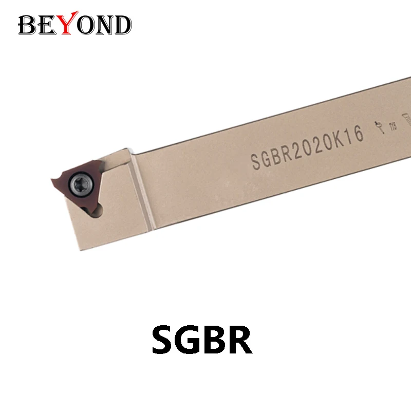 

BEYOND SGBR1212H16 SGBR1616H16 SGBR2020K16 SGBR2525M16 SGBR 1212 1616 Turning Tool Holder Grooving CNC Cutter White Nickel Coat