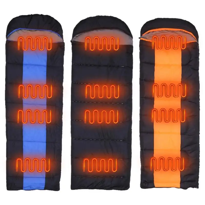 

Warm Sleeping Bag Heated Sleeping Bag For Camping Operated With Battery Power Bank Or Type-c/usb Power Supplies Sleeping Bag