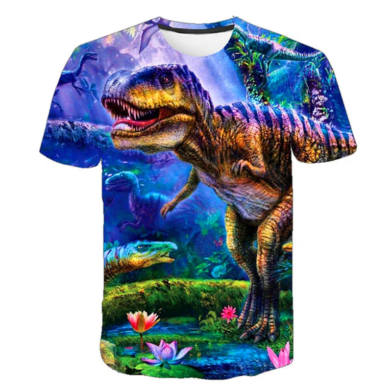 T-Shirts discount 3D Printing T-shirt Animal Dinosaur Tshirts Children's Clothing Cute Kids Sweatshirt Cartoon Short Sleeve T shirts hot sell roblox t shirt