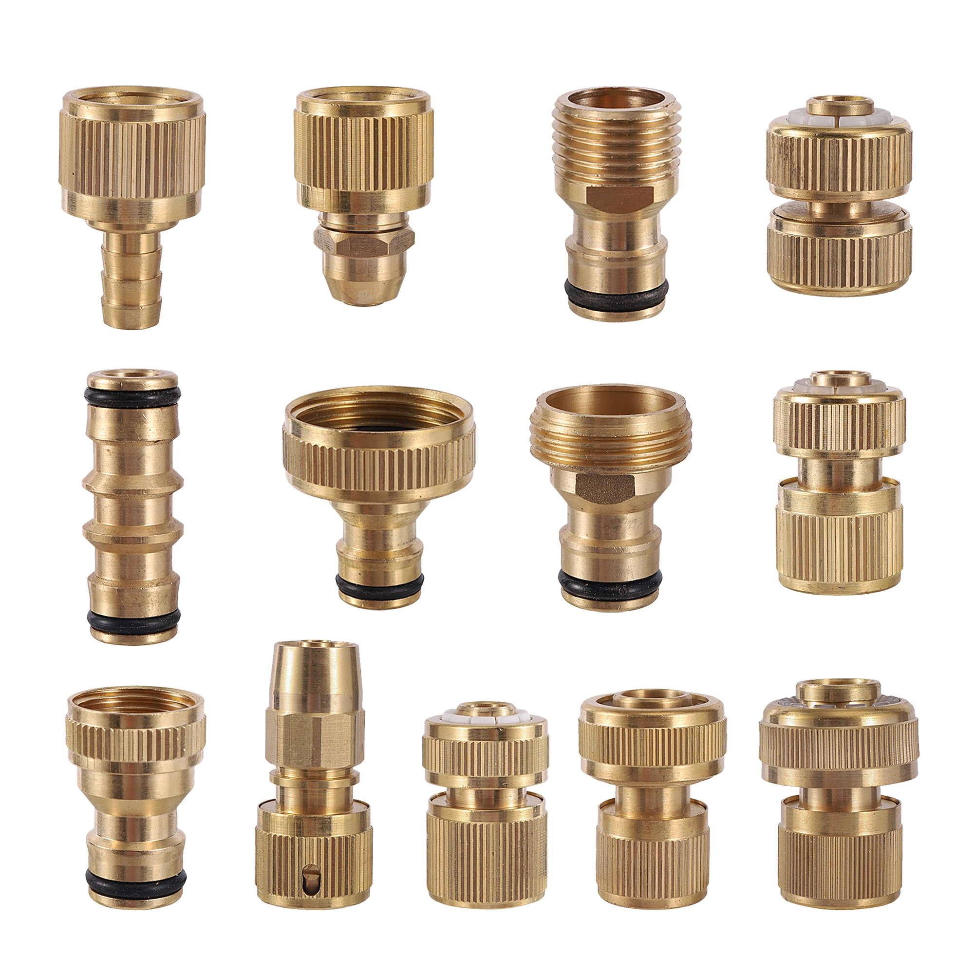 

3/4"1/2" Thread Adapter, 9/12/13/16/19mm Hose Connector Garden Hose Quick Connector Brass Water Pipe Connection Accessories