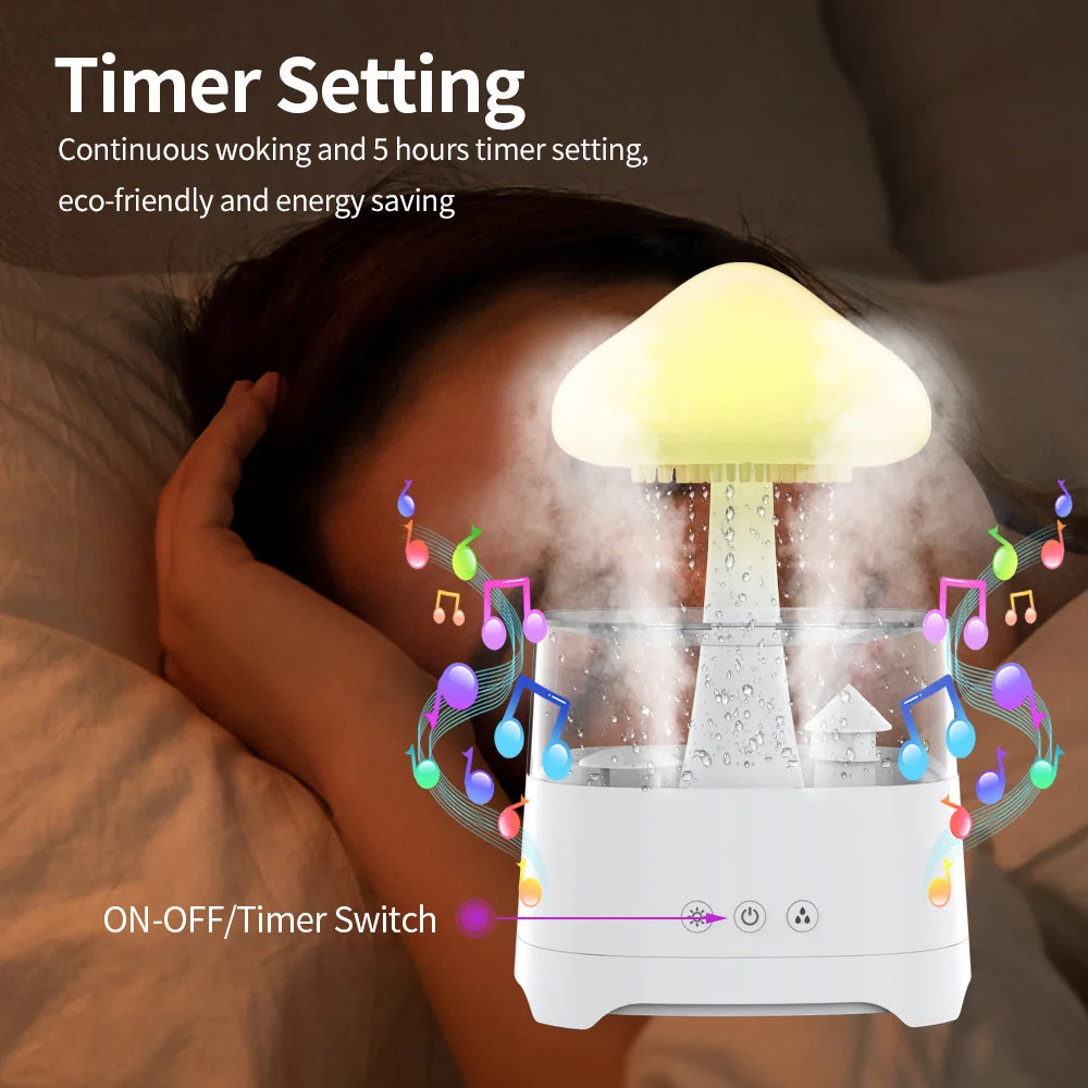 Humidificateur Anti-Gravité Goutte D’Eau 580 Ml USB – Brume Calmante + Lumière Blanche Apaisante