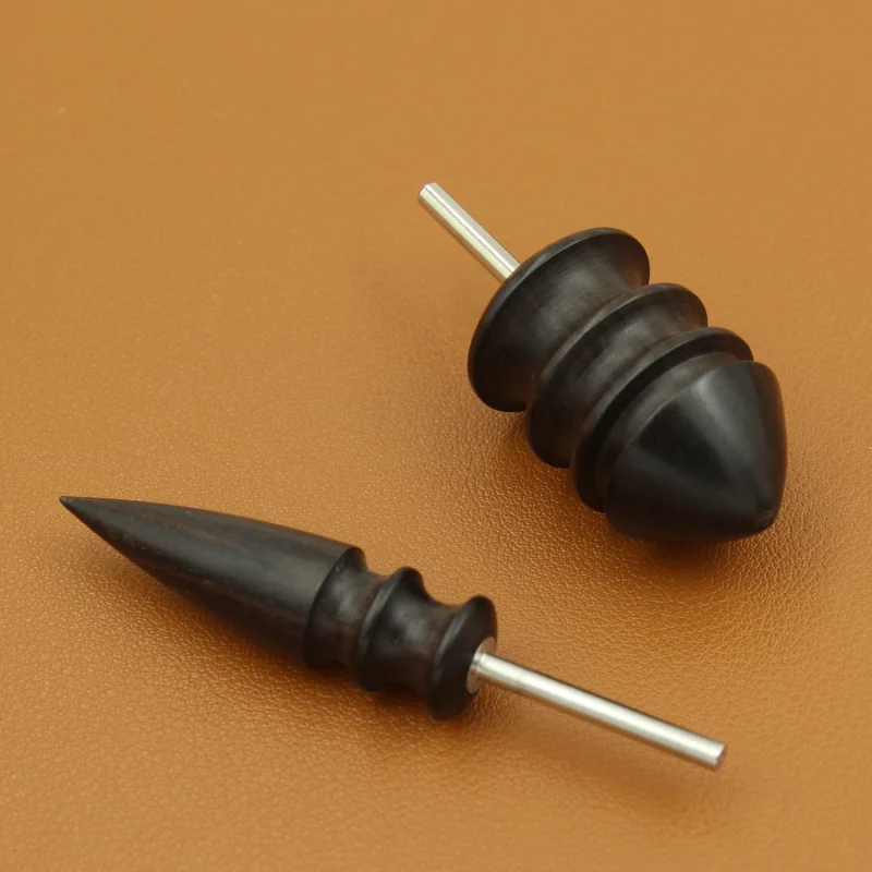 Leather Edge Electric Polishing Slicker Flat/Pointed Head Sandalwood Leathers Craft DIY Tools Tip Burnisher Wood Grinding tools