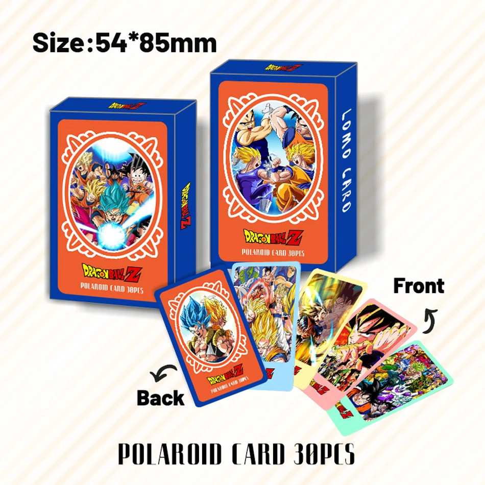 30 cards around the anime collection Super Sayajins Dragon Ball Z / GT / Super Goku LOMO card boxed children's toy gift