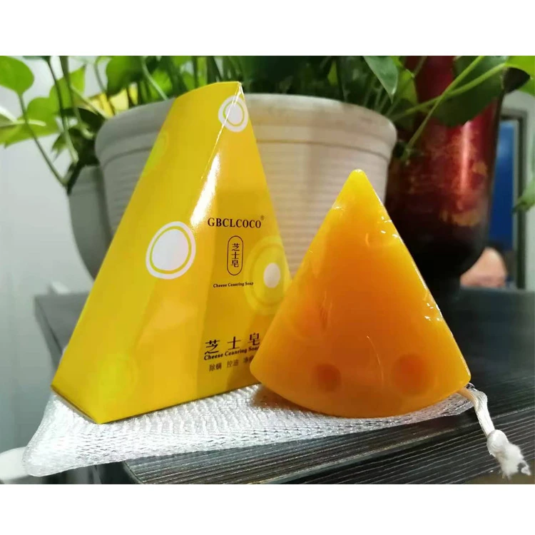 Cheese Brushed Soap Sea Salt Cleansing Soap Acne Control Oil Handmade