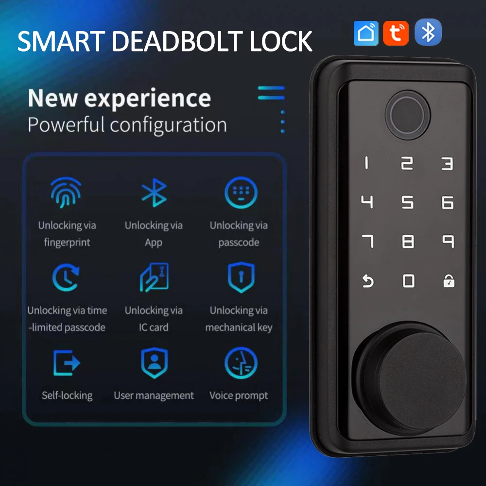 

WAFU X3 Smart Fingerprint Door Lock Support Password Mechanical Key Card Tuya APP Unlock Suitable for indoor Use