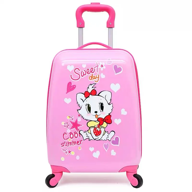 HOT new kids travel suitcase spinner wheels rolling luggage Carry ons Cabin trolley luggage bag Cute child gift bag case girls