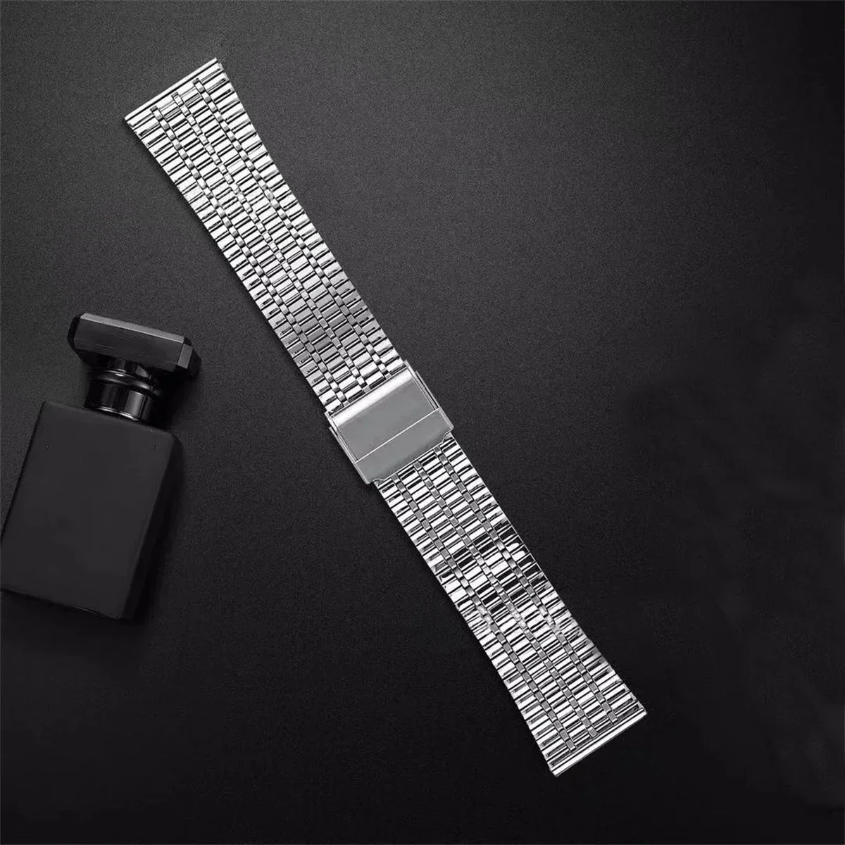 Premium Stainless Steel Strap with TPU Bumper Protector Case