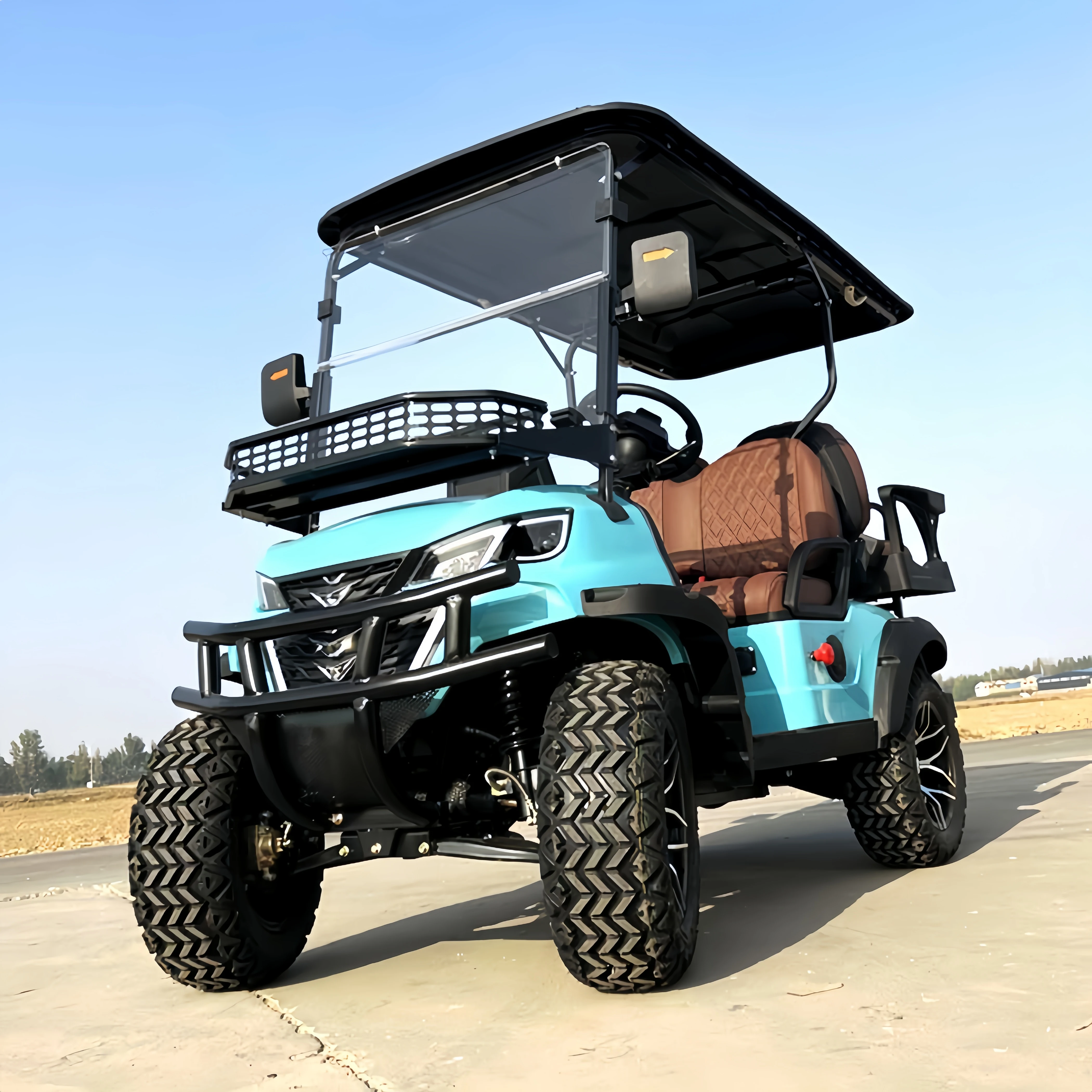 Shining chinese 48v low cheap price electric 4 seat solar panel electric golf cart price sale golf buggy