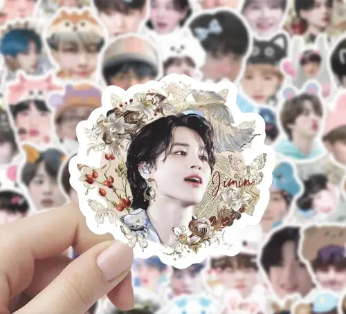 100pcs Korean Idol Cute Big Head Stickers Waterproof DIY Account Stickers Cute Cartoon Idol Sticker Fans Collection Gift - Image 7