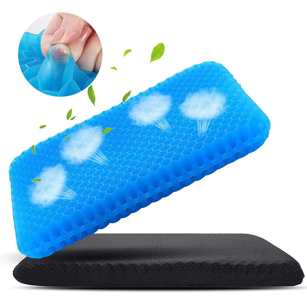 Gel Seat Cushion,Soft & Breathable,Wheelchair Reduce Sweat,Gel Chair Cushion for Hip Pain,Office Chair,CarComfort,outdoor