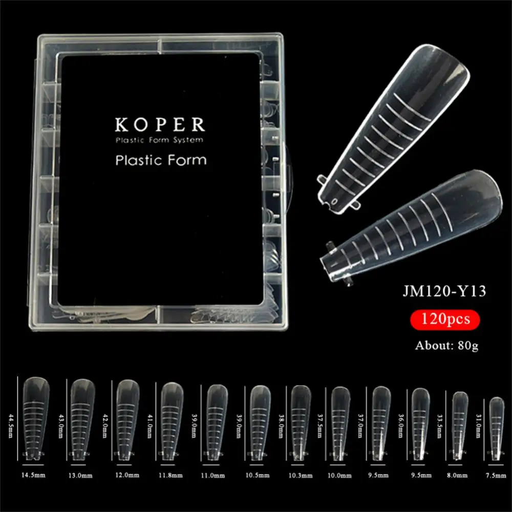 

120pcs Full Cover Nails Extension Tips Sculpted Clear False Nail Molds For Extension Building Gel Polish Fake Artificial Tool