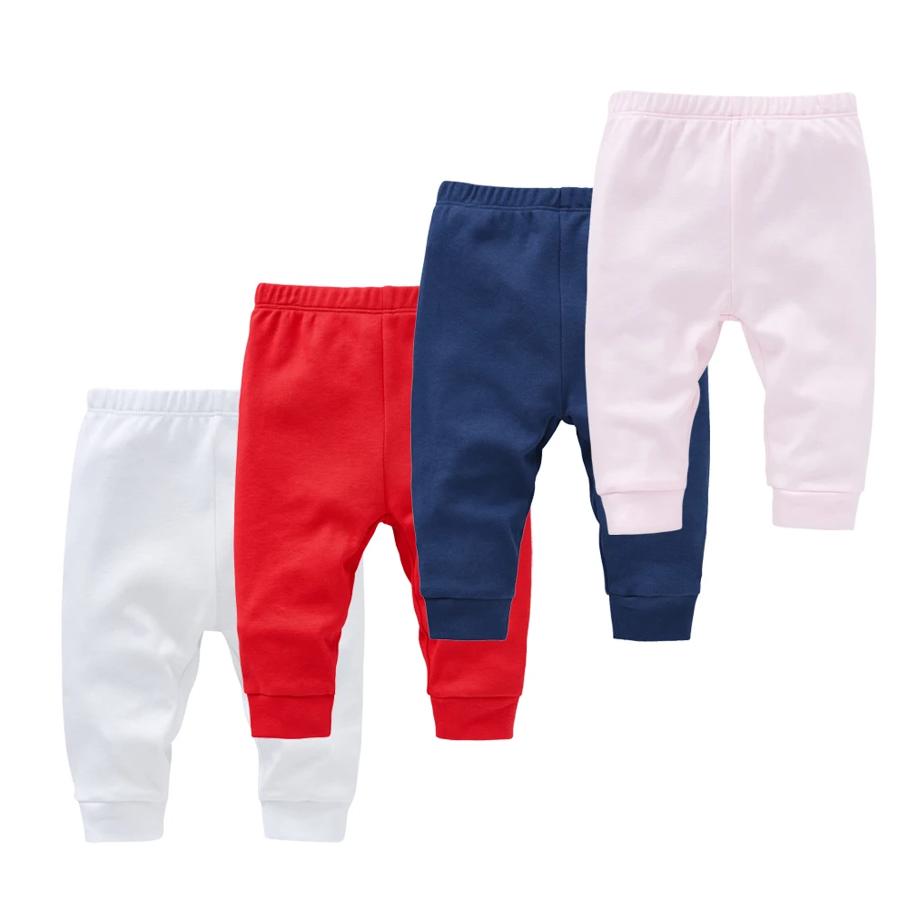 Pantalon bébé 4 pièces/lot 0-12M coton nouveau-né garçon fille – Image 4