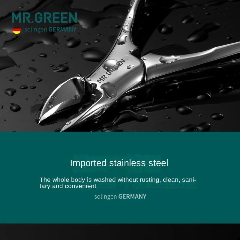 Nail Clipper MR.GREEN Stainless Steel Nail Clipper For Cuticle Pusher Toenails Ingrown Pedicure nail clipper nail clippers toe nail clipper