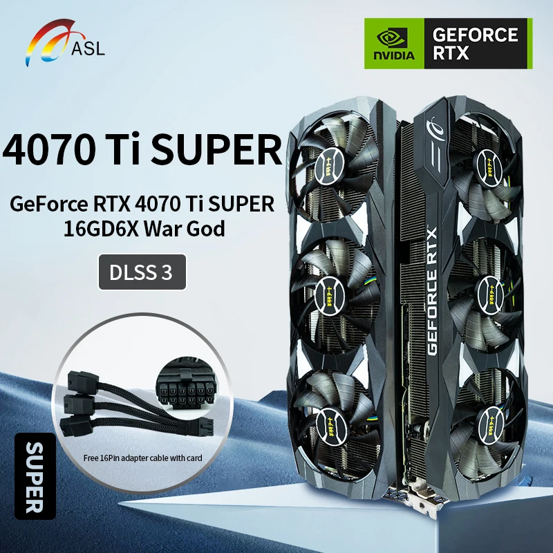 ASL Video Card RTX 4070 Ti Super RX 580 550 GTX 1660 Super RTX 3070 RTX 3060 RTX 4060 NVIDIA Graphic Video Card placa de vídeo