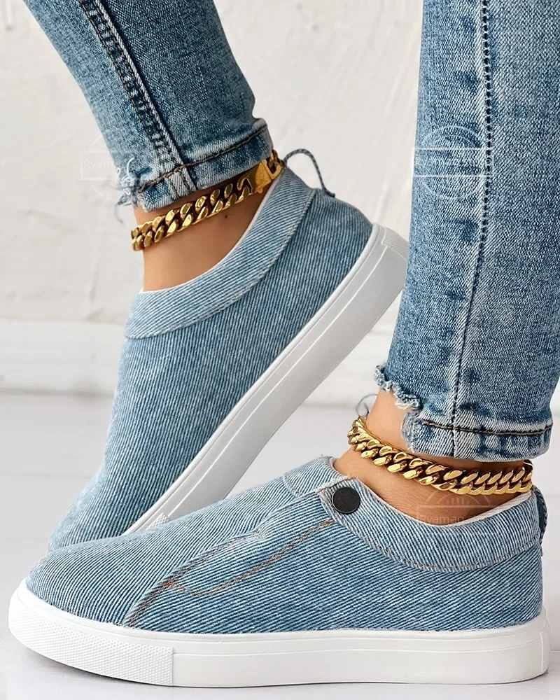 Sneakers Women Snap Button Round Toe Design Buckle Sneakers Ladies Breathable Sport Shoes Platform Vulcanized Shoes Zapatillas 4