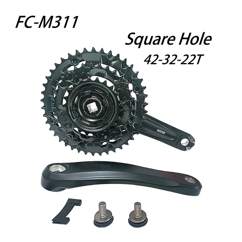 

FC-M311 Chainwheel Bicycle Crank Square Hole MTB Bike Crank Set 6/7/8 Speed 42-32-22T 170mm FC M311 Crank Wheel