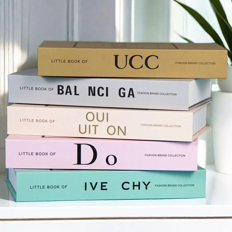 Luxury Fake Books For Decoration Fashion Magazine Catwalk Perfume Watch Brand Book  Storage Box Coffee Table Minimal Home Decor