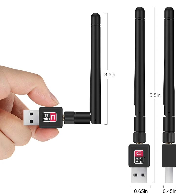 Oullx Usb Wifi Adaptador 150mbps 2.4ghz Antena Ethernet Wi-fi Dongle Lan Placa de Rede sem Fio Pcnotebook Wi-fi Iptv Receptor - Imagem 6