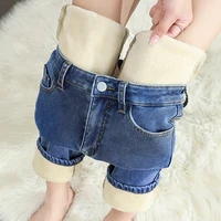 Women's Winter Fleece Warm Jeans Retro Elastic Thickened Comfortable Straight Fashion Korean Casual Female Velvet Denim Pants - Image 4