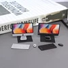 1Set 1/12 Scale Mini Computer + Mouse + Keyboard Book Stationery Model for Miniature Dollhouse Study Room Furniture Accessories 2