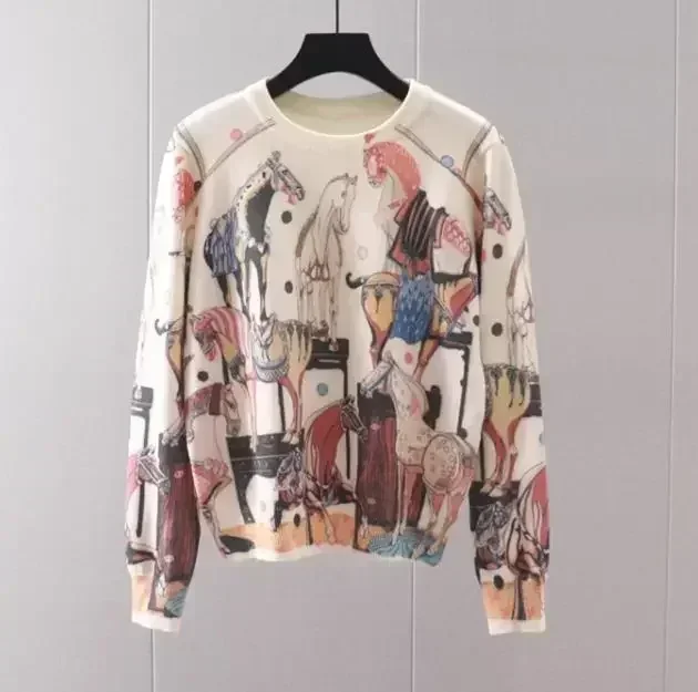 Pull hiver bleu tricot motif zèbre cropped Femme