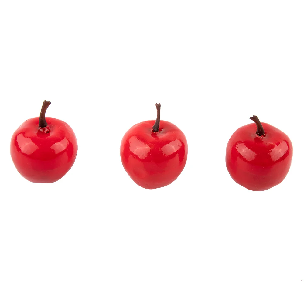 20pcs Rot/Grün Mini Künstliche Apple Gefälschte Obst Simulation Lebensechte Ornament Dekor Home Küche Party Weihnachten Dekoration – Detail 6