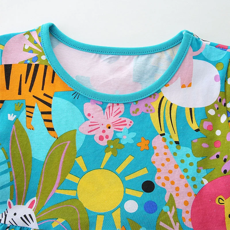 2025 Fashion Summer Infant Dress Gown Children 's Clothing Kids Clothes Baby Girls Cotton Cartoon Dresses Vestidos