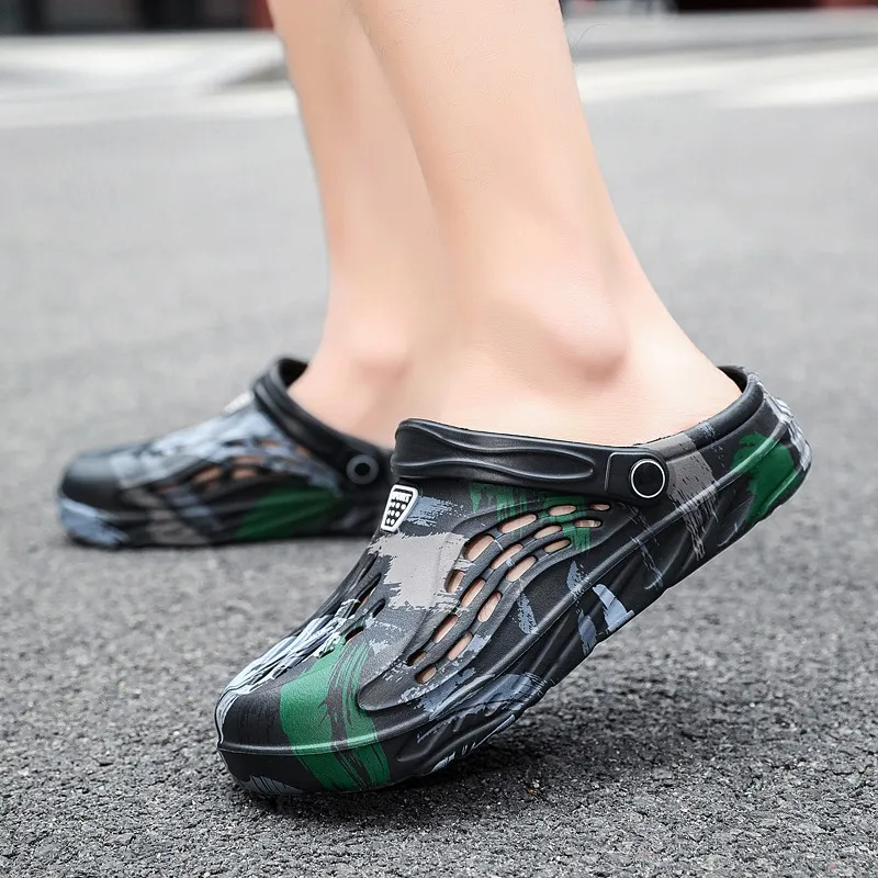Big Size 38-49 Summer Men Sandals Light EVA Casual Shoes Hole Shoes Clogs Lovers Home Garden Outdoor Male Beach Flat Slippers 6
