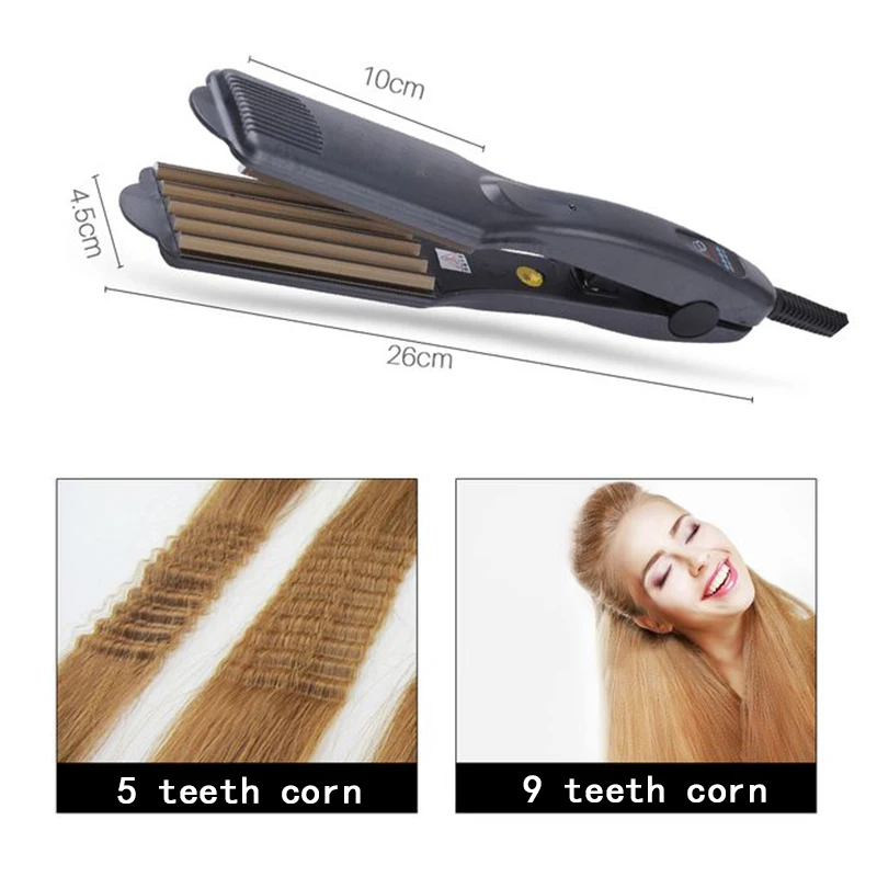 Fast Fluffy Hair Crimper Wave Irons Curling Iron Wand Corrugated Styler Electric Corrugation Hair Clips Volume Styling Tools